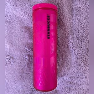 Pink Starbucks travel mug